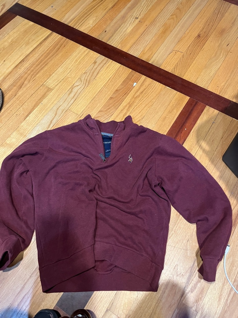 Men's Quarter-Zip Sweater Pullover - Burgundy th
